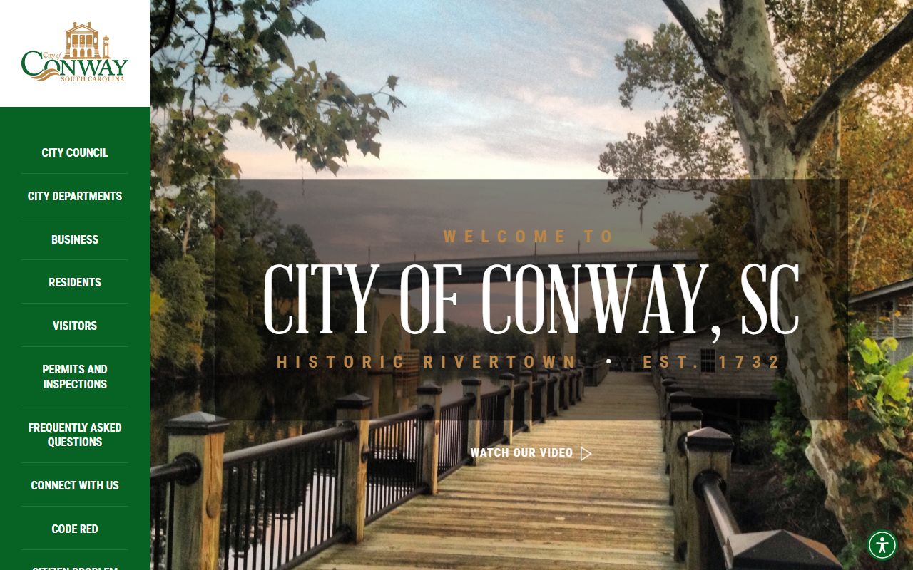 Conway Police Department building for Conway 72 hour booking arrests