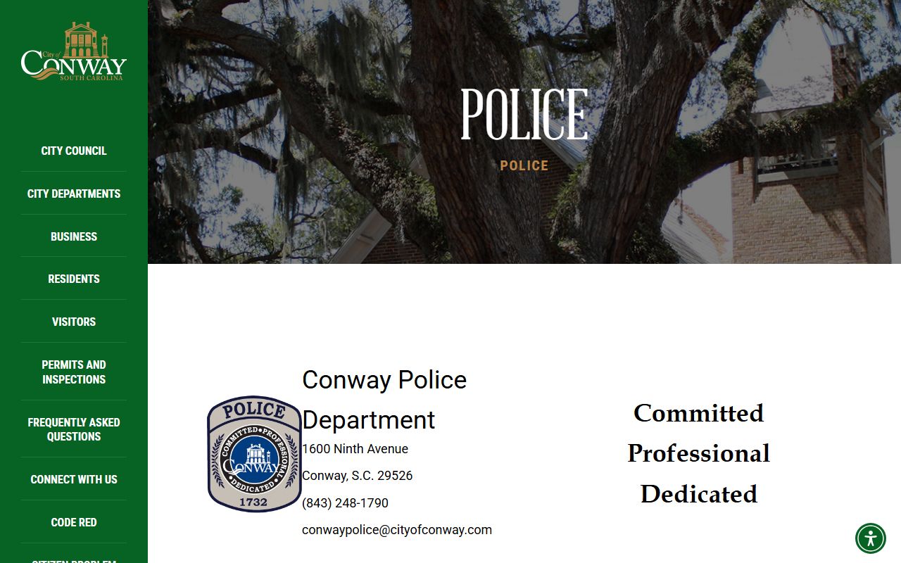 Conway Police records office related to Conway 72 hour booking data