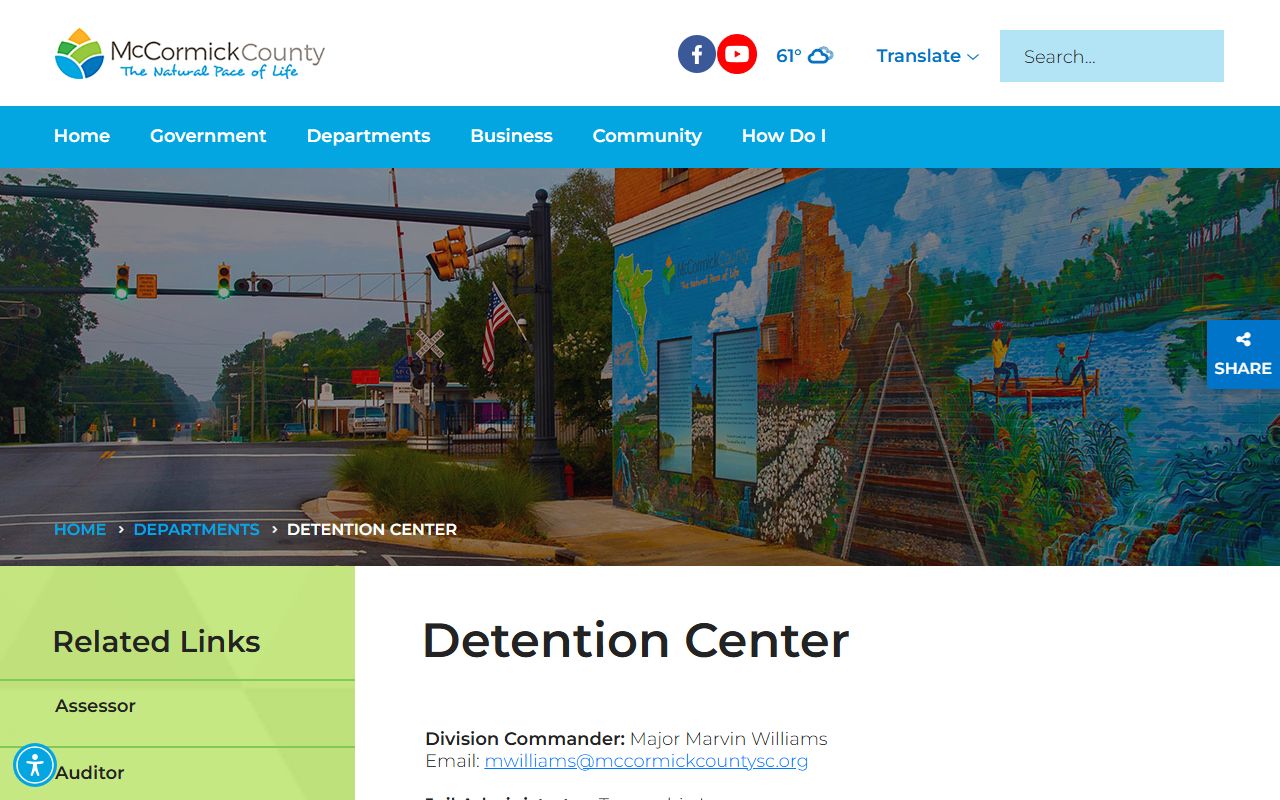 McCormick County detention center policies for 72 hour booking