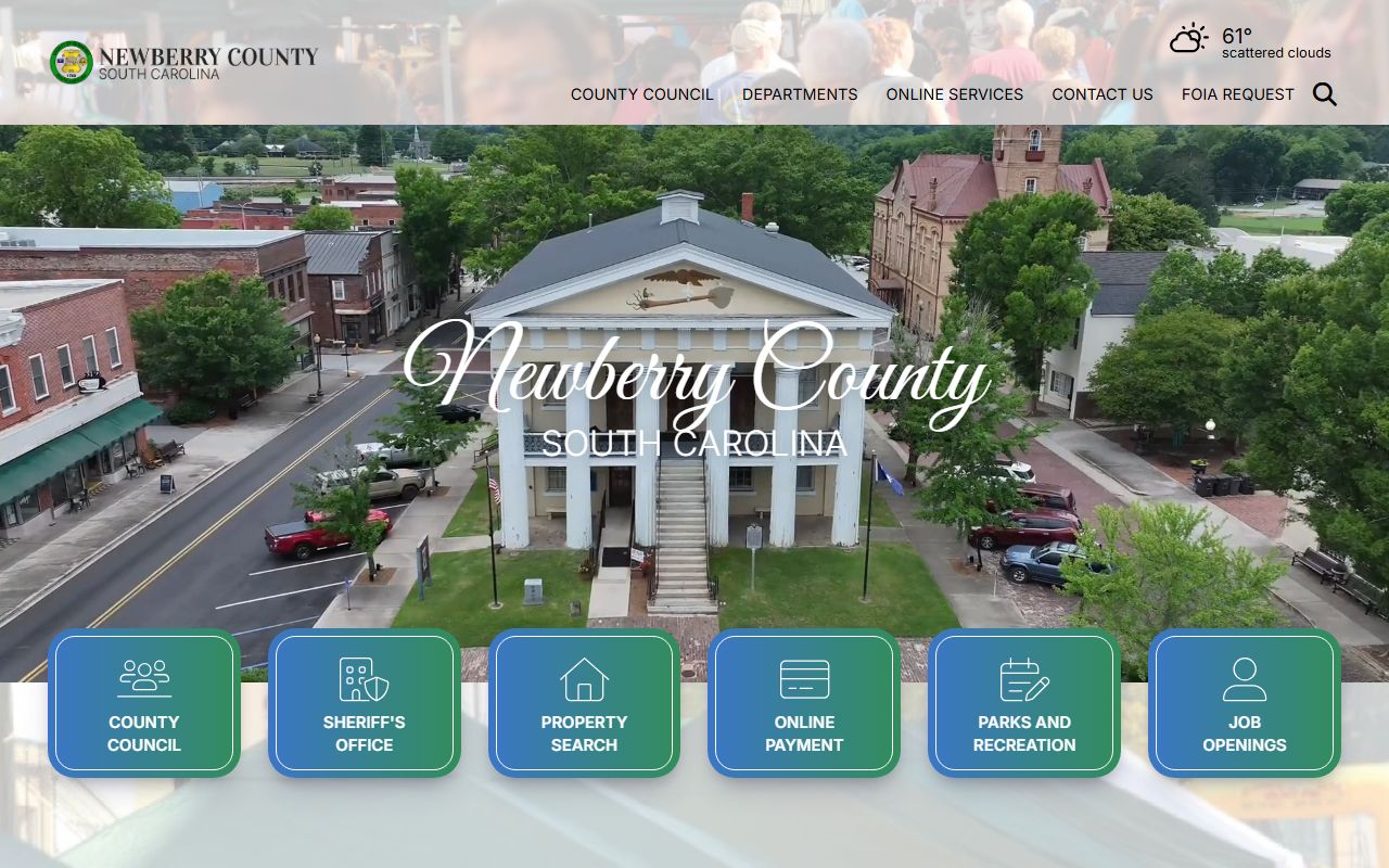 Newberry County government portal for booking record access