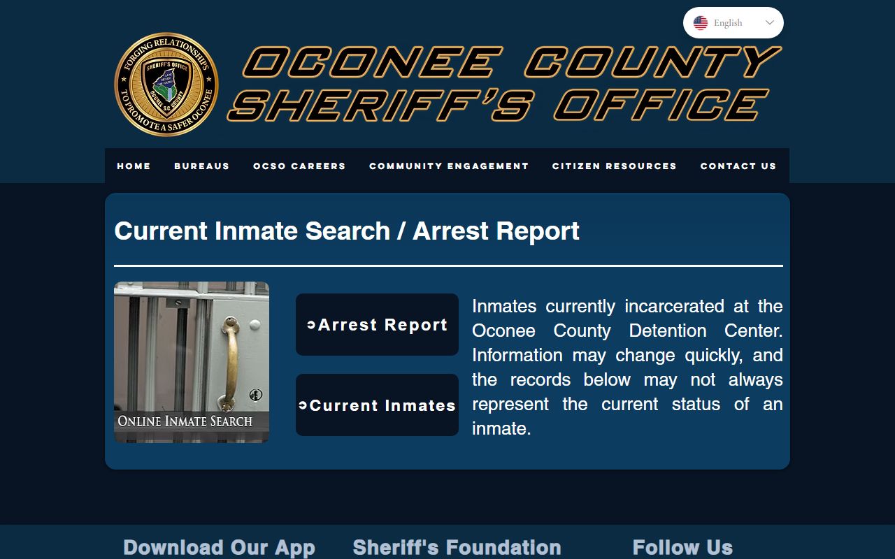 Oconee County inmate search and 72 hour booking arrest reports
