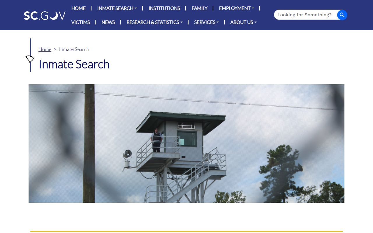 South Carolina SCDC inmate search disclaimer page for 72 hour booking records
