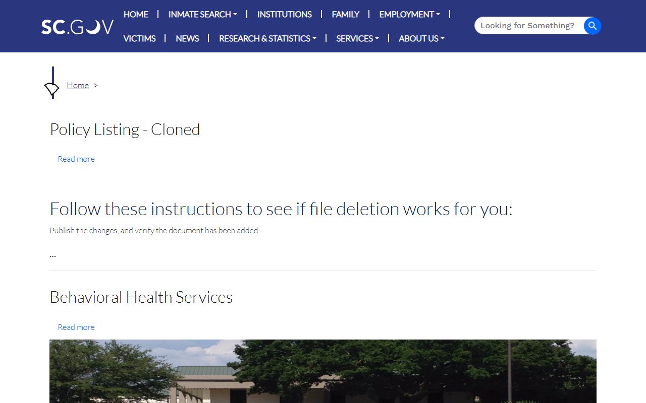 South Carolina SCDC released inmate search for booking record history